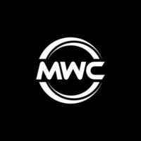 mwc lettre logo conception dans illustration. vecteur logo, calligraphie dessins pour logo, affiche, invitation, etc.