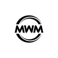 mwm lettre logo conception dans illustration. vecteur logo, calligraphie dessins pour logo, affiche, invitation, etc.