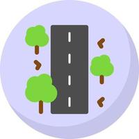 conception d'icône de vecteur de route non scellée