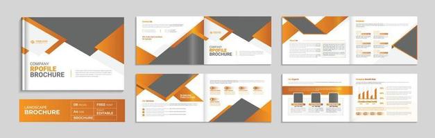 paysage entreprise brochure entreprise profil modèle annuel rapport couverture mise en page, minimal affaires brochure a4 page modèle conception