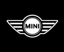 mini marque logo symbole blanc conception allemand voiture voiture vecteur illustration avec noir Contexte