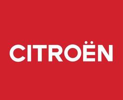 Citroën logo symbole marque Nom blanc conception français voiture voiture vecteur illustration avec rouge Contexte