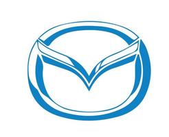 mazda marque logo symbole bleu conception Japon voiture voiture vecteur illustration