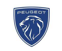 peugeot marque logo voiture symbole bleu conception français voiture vecteur illustration