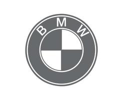 BMW marque logo symbole gris conception Allemagne voiture voiture vecteur illustration avec blanc Contexte