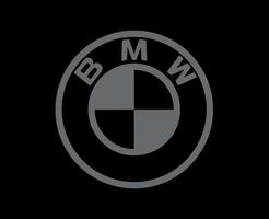 BMW marque logo symbole gris conception Allemagne voiture voiture vecteur illustration avec noir Contexte