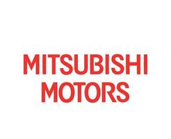 Mitsubishi moteurs marque logo voiture symbole Nom rouge conception Japon voiture vecteur illustration