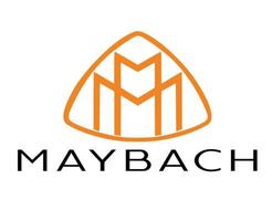 maybach marque logo voiture symbole Orange avec Nom noir conception allemand voiture vecteur illustration