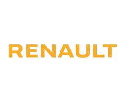renault marque logo voiture symbole Nom Jaune conception français voiture vecteur illustration