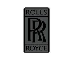 Rouleaux royce marque logo symbole gris et noir conception Britanique voiture voiture vecteur illustration