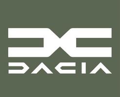 dacia marque Nouveau logo voiture symbole avec Nom blanc conception roumain voiture vecteur illustration