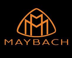 maybach marque logo voiture symbole avec Nom Orange conception allemand voiture vecteur illustration avec noir Contexte