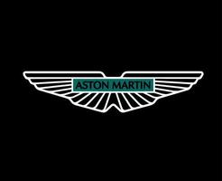 Aston Martin marque logo symbole conception Britanique voitures voiture vecteur illustration avec noir Contexte