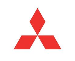 Mitsubishi marque logo voiture symbole rouge conception Japon voiture vecteur illustration