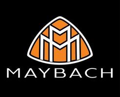 maybach marque logo voiture symbole avec Nom conception allemand voiture vecteur illustration avec noir Contexte