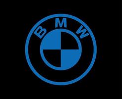 BMW marque logo symbole bleu conception Allemagne voiture voiture vecteur illustration avec noir Contexte