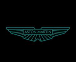 Aston Martin marque logo symbole vert conception Britanique voitures voiture vecteur illustration avec noir Contexte