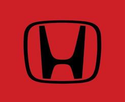 honda logo marque symbole noir conception Japon voiture voiture vecteur illustration avec rouge Contexte