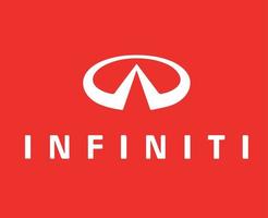 infini marque logo voiture symbole avec Nom blanc conception Japon voiture vecteur illustration avec rouge Contexte