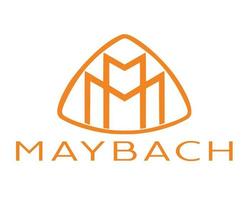 maybach marque logo voiture symbole avec Nom Orange conception allemand voiture vecteur illustration