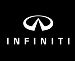 infini marque logo voiture symbole avec Nom blanc conception Japon voiture vecteur illustration avec noir Contexte