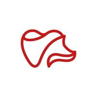 dentaire Renard ligne simplicité Créatif logo conception vecteur