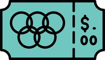 olympique billet vecteur icône