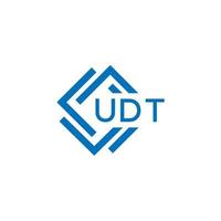 UDT La technologie lettre logo conception sur blanc Contexte. UDT Créatif initiales La technologie lettre logo concept. UDT La technologie lettre conception. vecteur