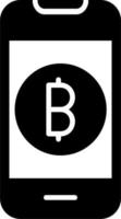 en ligne bitcoin Paiement vecteur icône