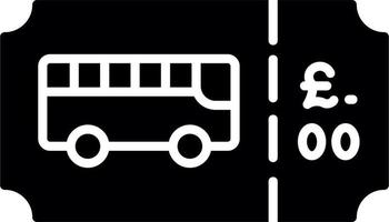 autobus billet vecteur icône