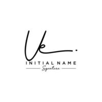 lettre ue signature logo template vecteur