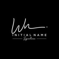 lettre wn signature logo template vecteur