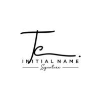lettre tc signature logo template vecteur