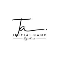 lettre ta signature logo template vecteur