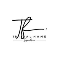 lettre tf signature logo template vecteur