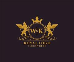 initiale semaine lettre Lion Royal luxe héraldique, crête logo modèle dans vecteur art pour restaurant, royalties, boutique, café, hôtel, héraldique, bijoux, mode et autre vecteur illustration.