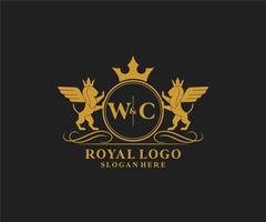 initiale toilettes lettre Lion Royal luxe héraldique, crête logo modèle dans vecteur art pour restaurant, royalties, boutique, café, hôtel, héraldique, bijoux, mode et autre vecteur illustration.