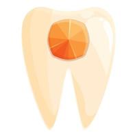 nettoyer dent gemme icône dessin animé vecteur. dentaire se soucier vecteur