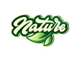 illustration de logo de lettrage de vecteur naturel.