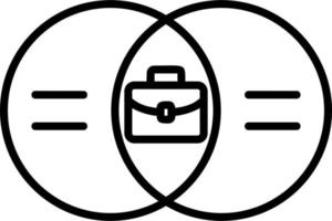 icône de vecteur de diagramme de Venn