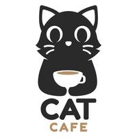 moderne mascotte plat conception Facile minimaliste mignonne chat logo icône conception modèle vecteur avec moderne illustration concept style pour café, café boutique, restaurant, badge, emblème et étiquette