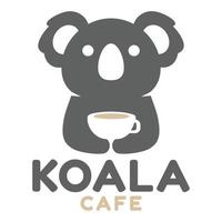 moderne mascotte plat conception Facile minimaliste mignonne koala logo icône conception modèle vecteur avec moderne illustration concept style pour café, café boutique, restaurant, badge, emblème et étiquette