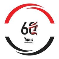 logo anniversaire des années avec une seule ligne de couleur noir blanc pour la célébration du cercle vecteur