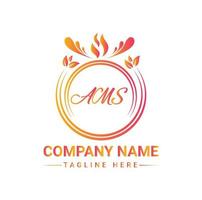 Créatif ams coloré lettre logo conception pour votre entreprise vecteur