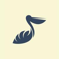 pélican oiseau silhouette Facile Créatif conception vecteur