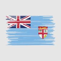 pinceau drapeau fidji vecteur