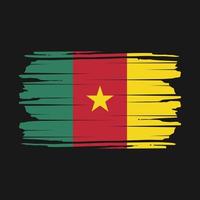 vecteur de brosse drapeau cameroun