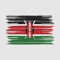 brosse drapeau kenya vecteur