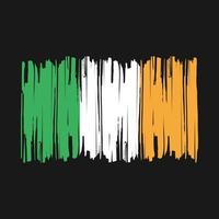 drapeau irlande brosse illustration vectorielle vecteur