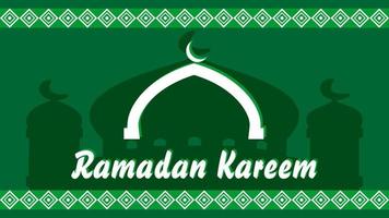 vert Ramadan kareem Contexte avec mosquée modèle conception vecteur